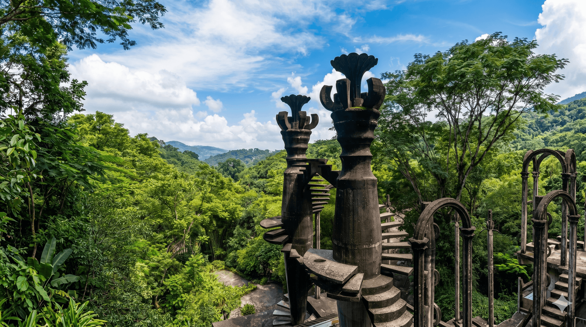 Vista aérea Las Pozas de Edward James